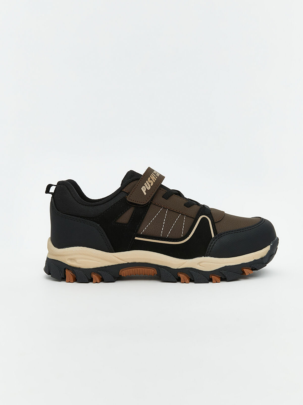 Tie and Crinkle-textured Boys' Trekking Shoes