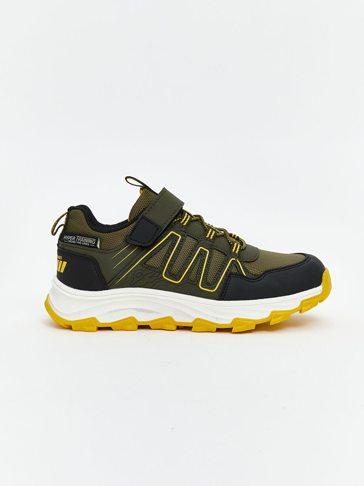 Tie and Crinkle-textured Boys' Trekking Shoes