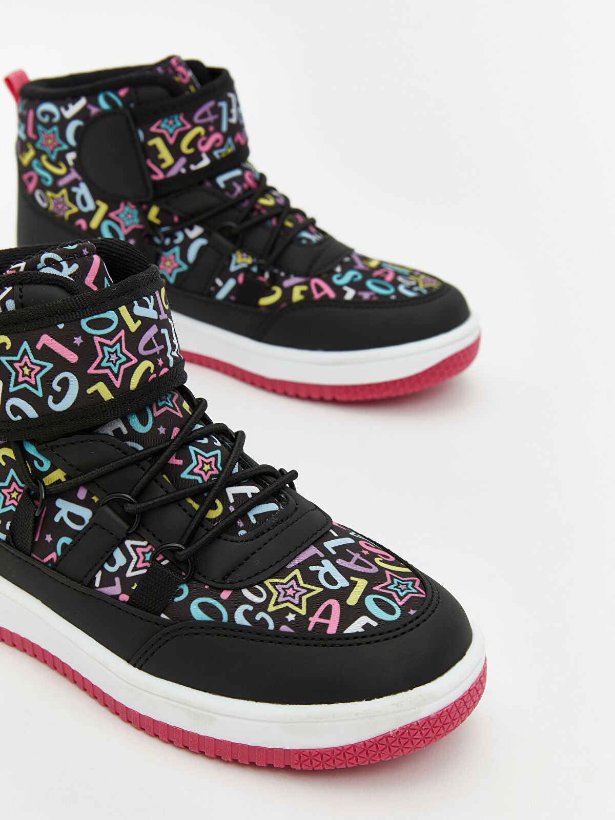 Strap and Crackle Ankle Boots for Girls - Kids Sports Shoes