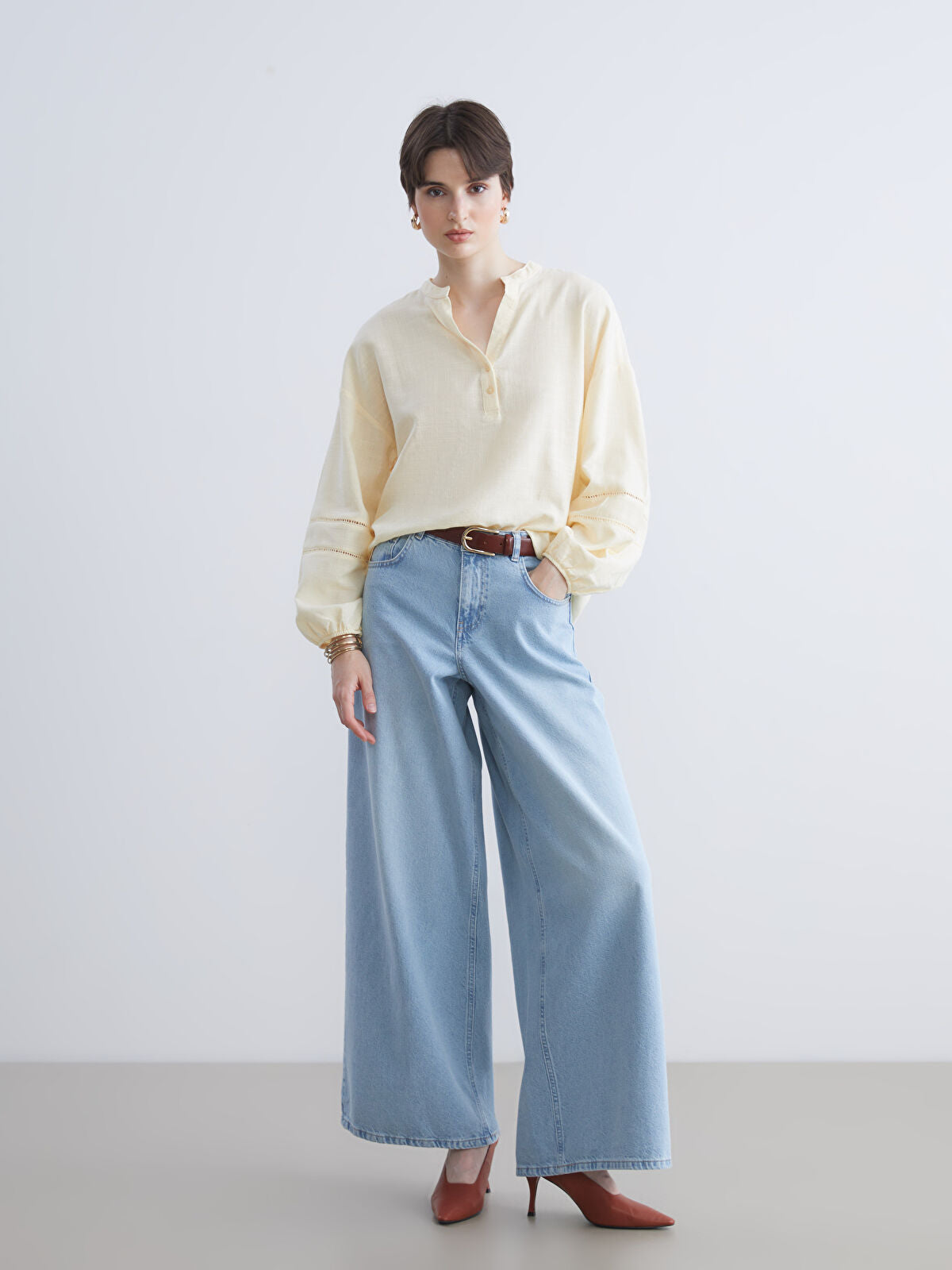 Wideleg Female Jean Pants