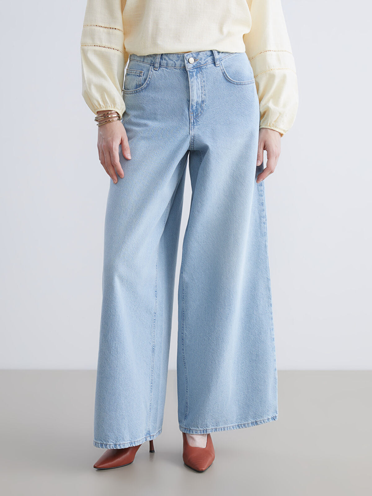 Wideleg Female Jean Pants