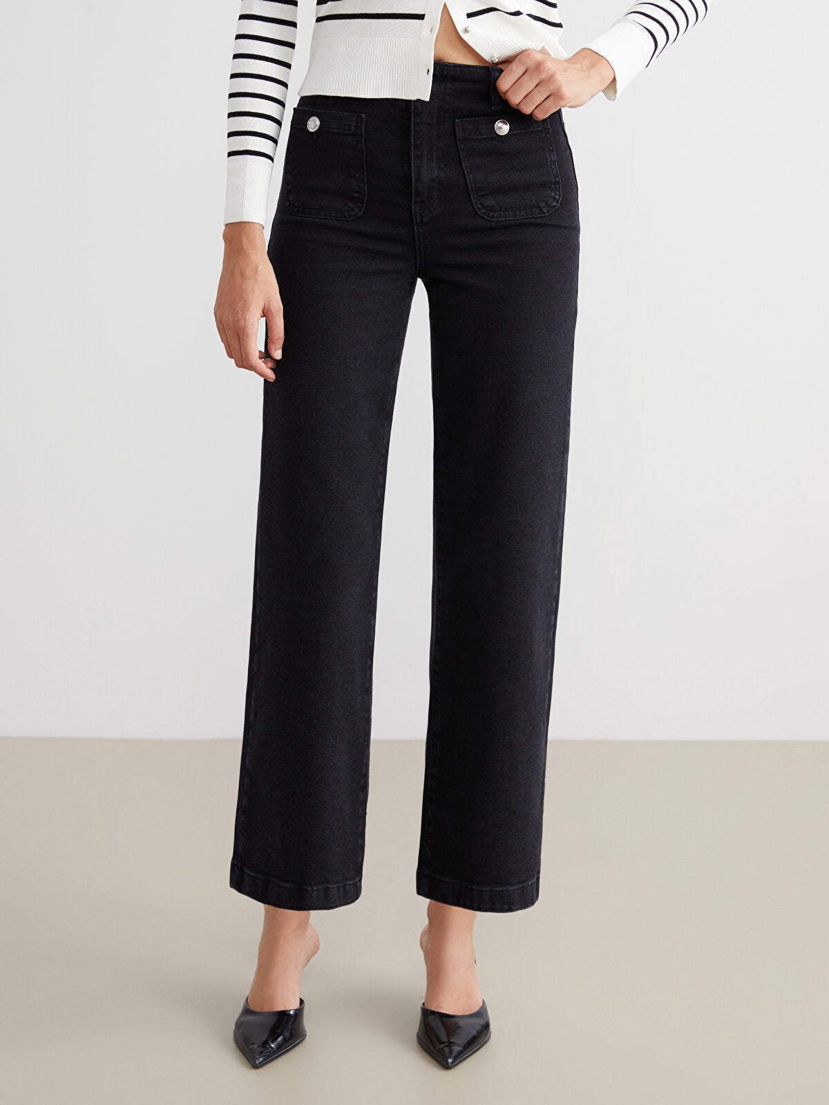 Wideleg Female Jean Pants