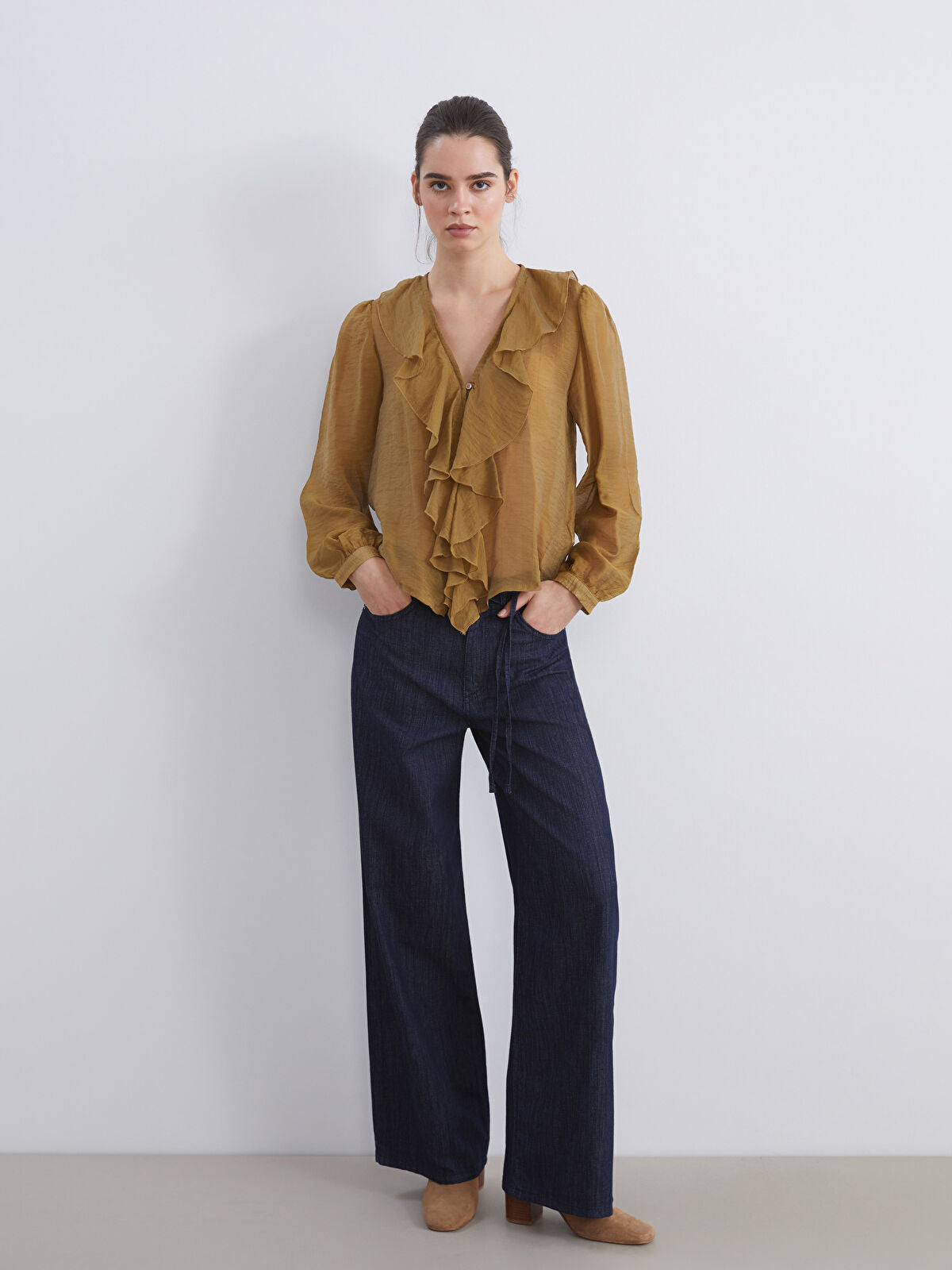 High-Waisted Wide-Leg Women's Jeans