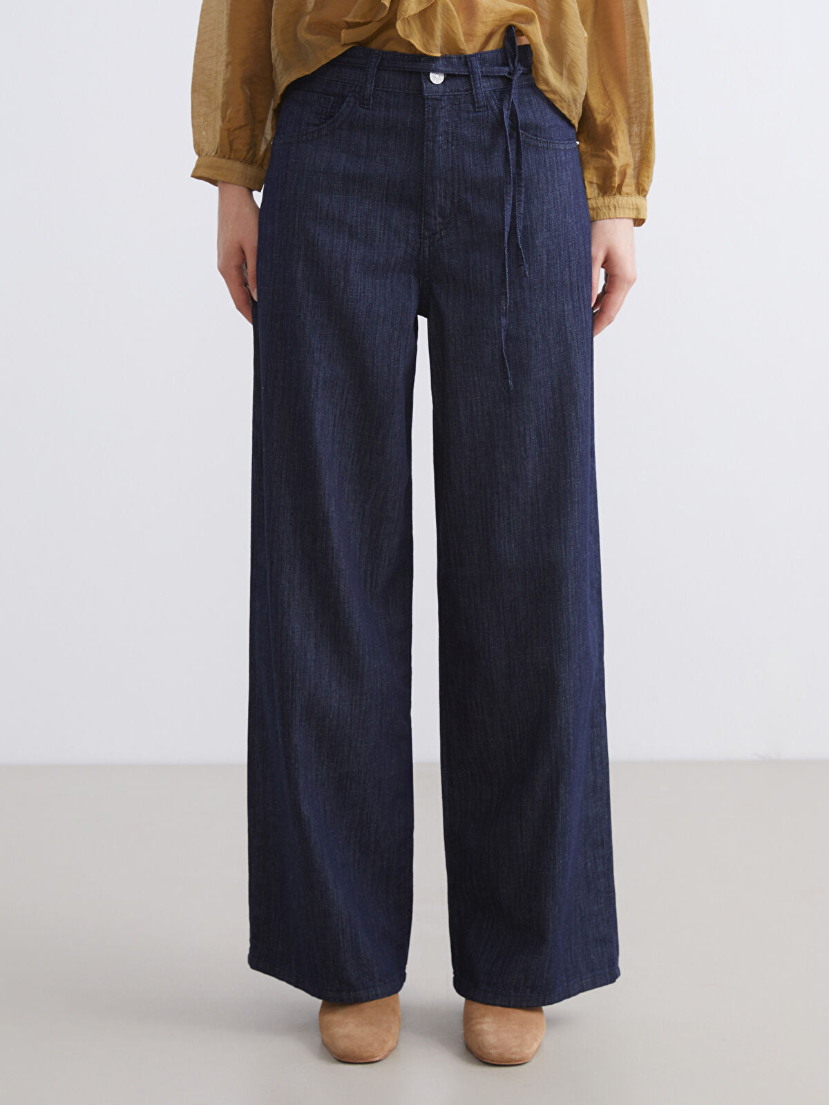 High-Waisted Wide-Leg Women's Jeans