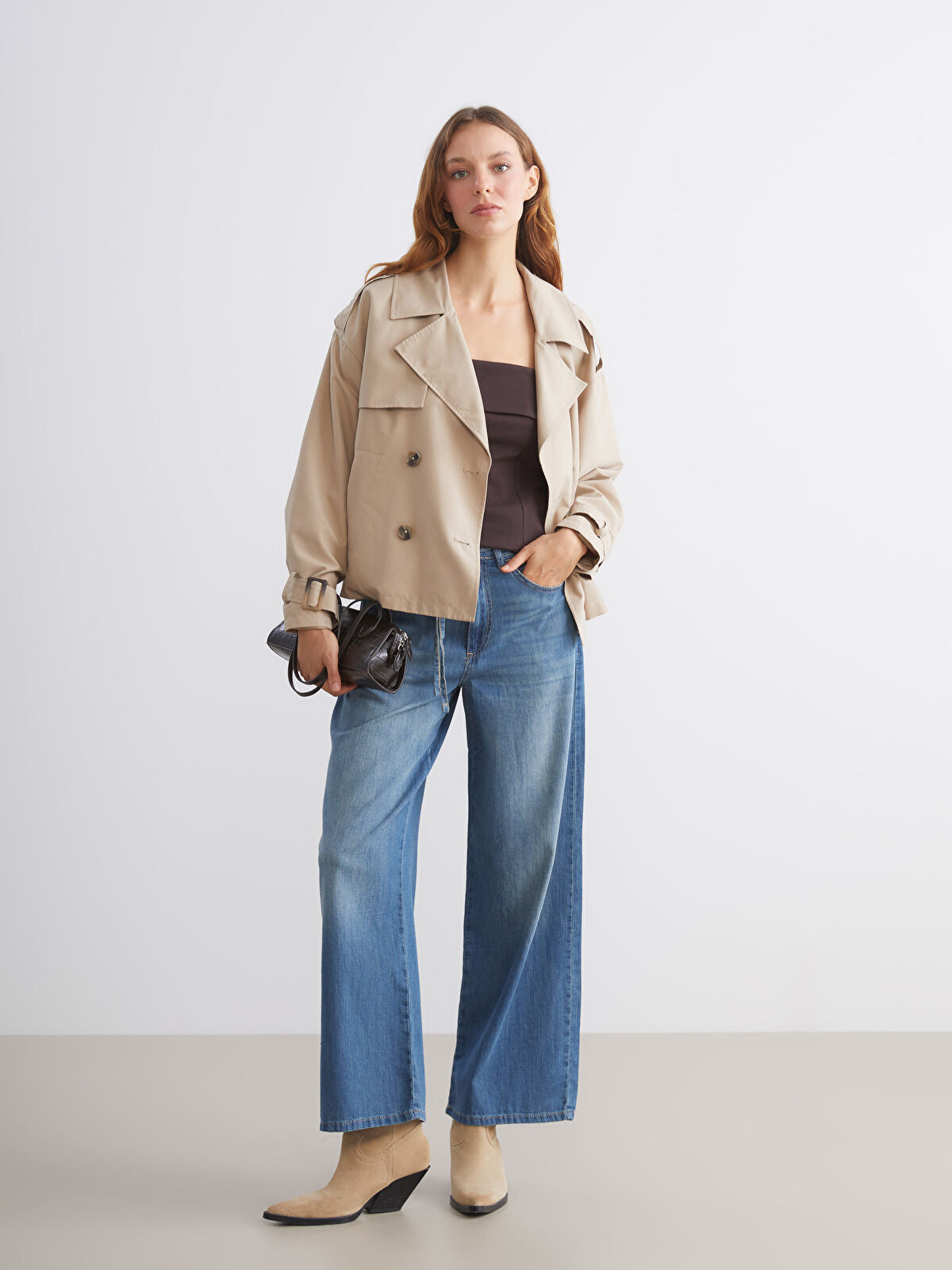 High-Waisted Wide-Leg Women's Jeans