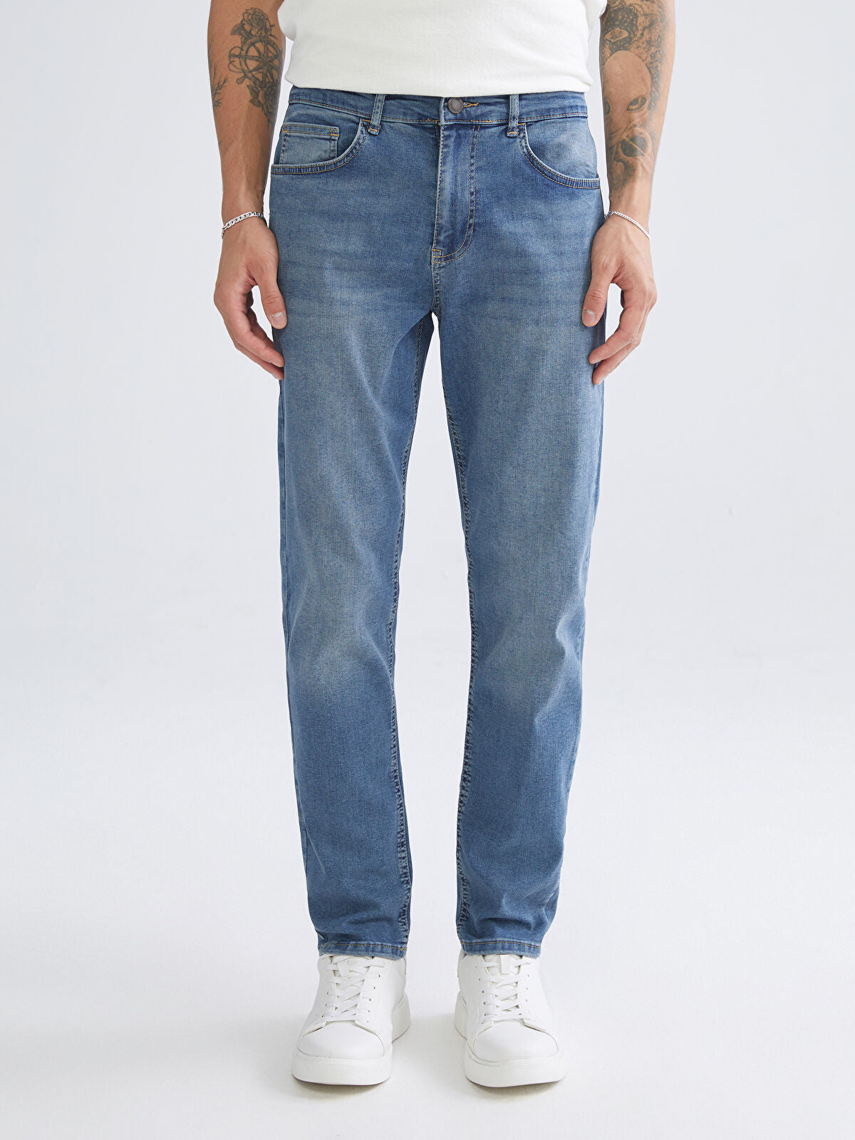 730 Mandarin Collar Men's Jeans Pants