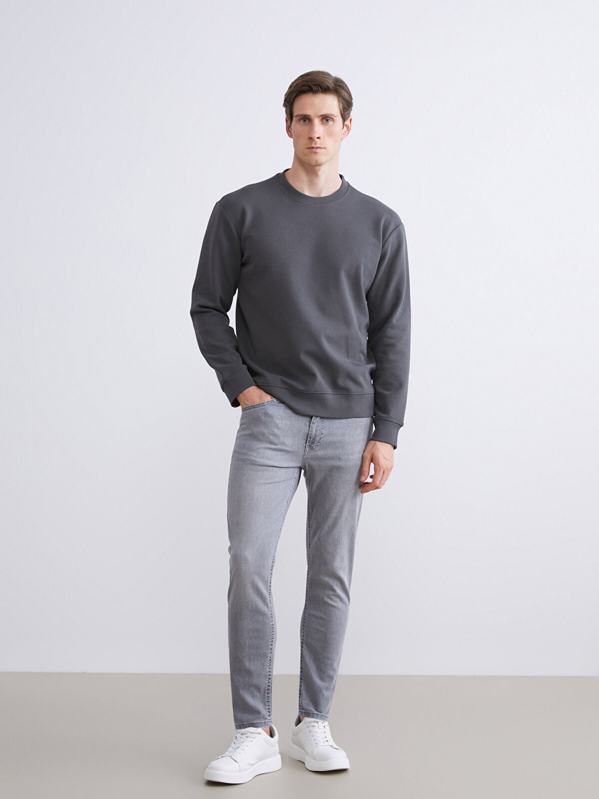 730 Mandarin Collar Men's Jeans Pants