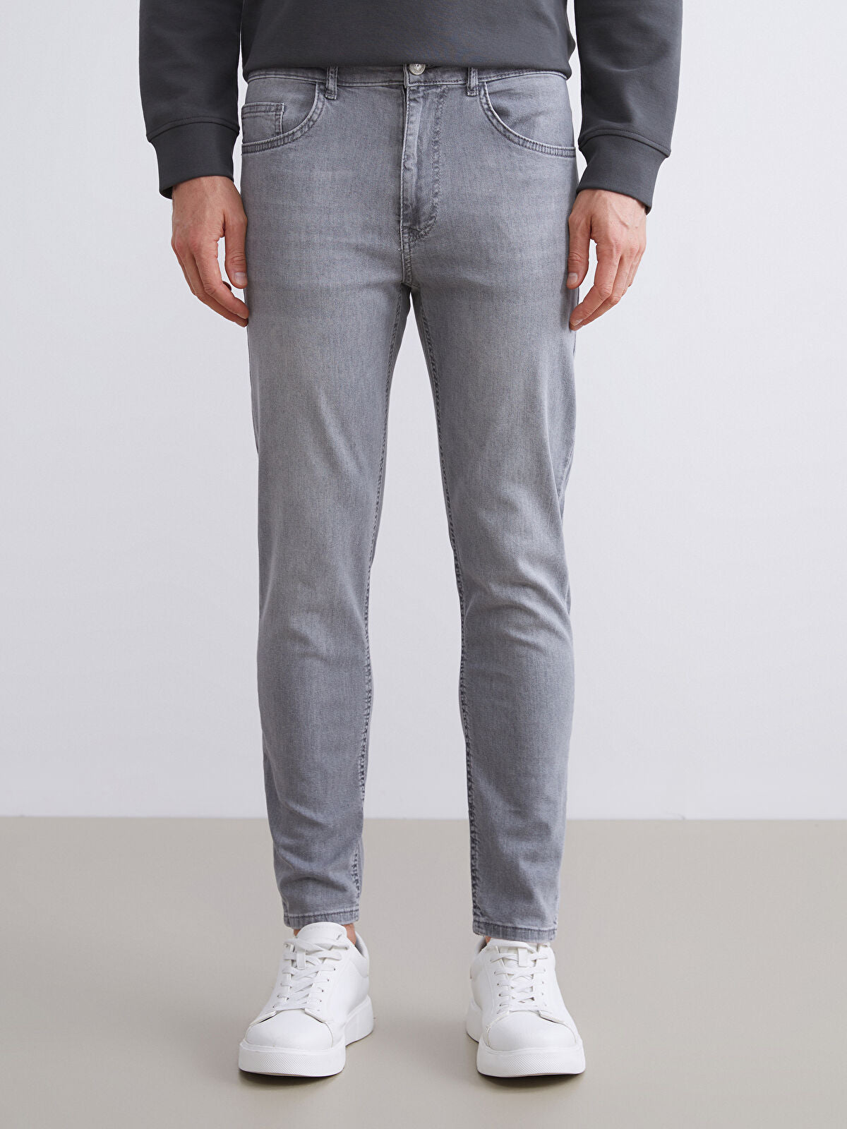 730 Mandarin Collar Men's Jeans Pants