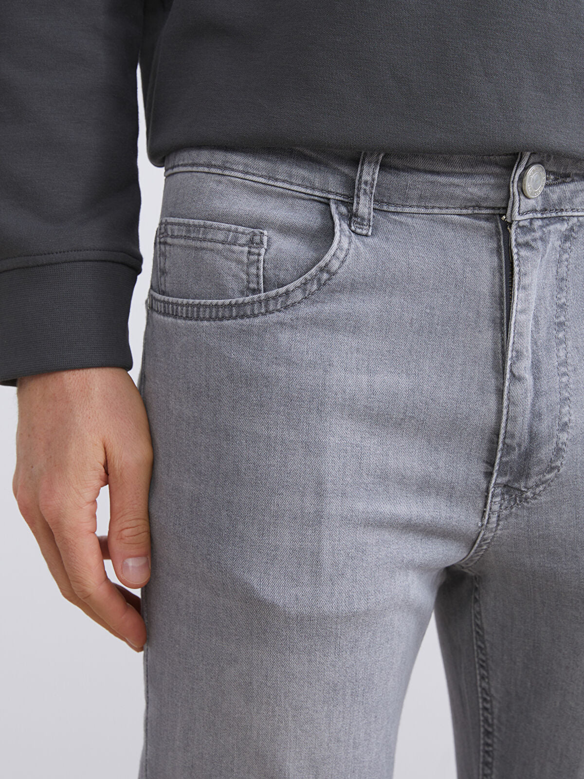 730 Mandarin Collar Men's Jeans Pants