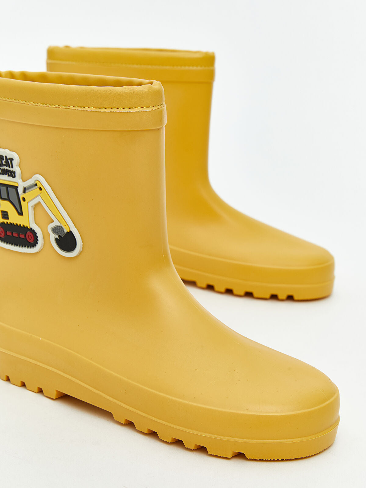 Work Machine Printed Boy's Rain Boot