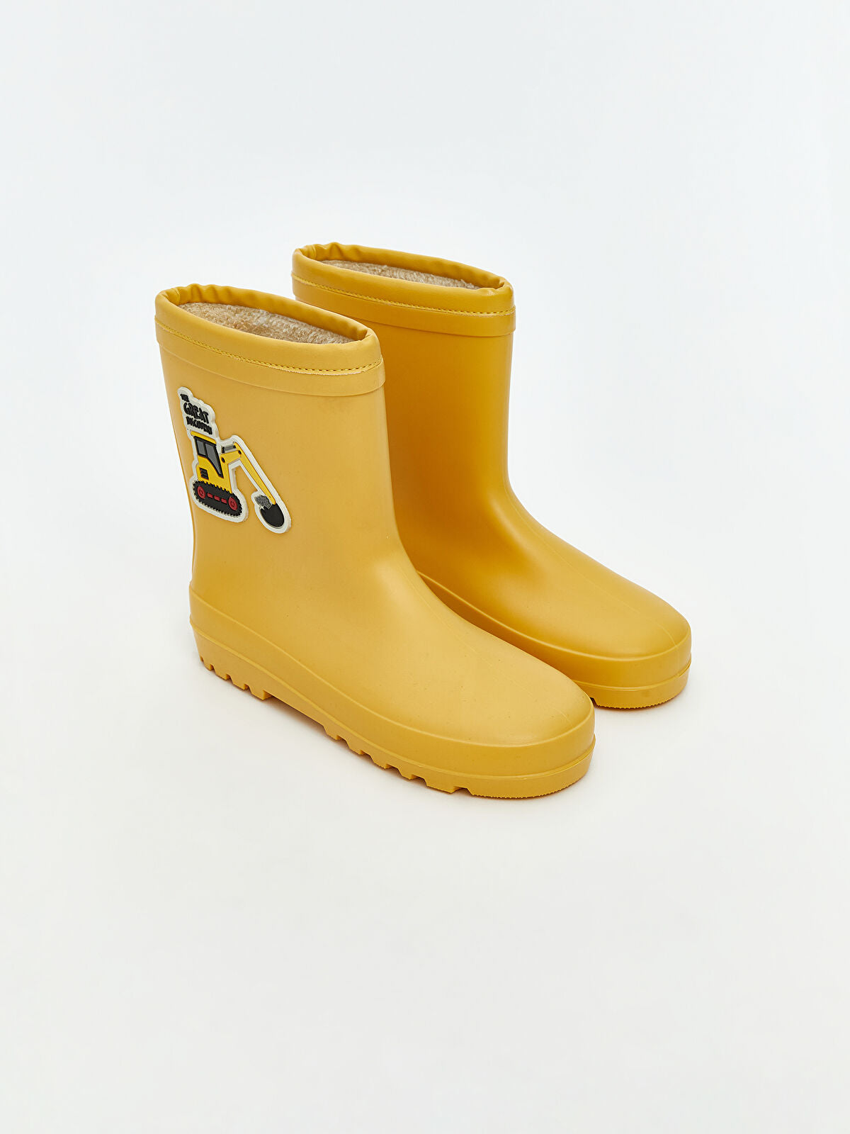 Work Machine Printed Boy's Rain Boot
