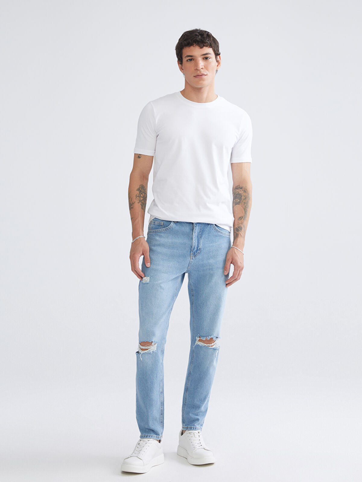 730 Mandarin Collar Men's Jeans Pants