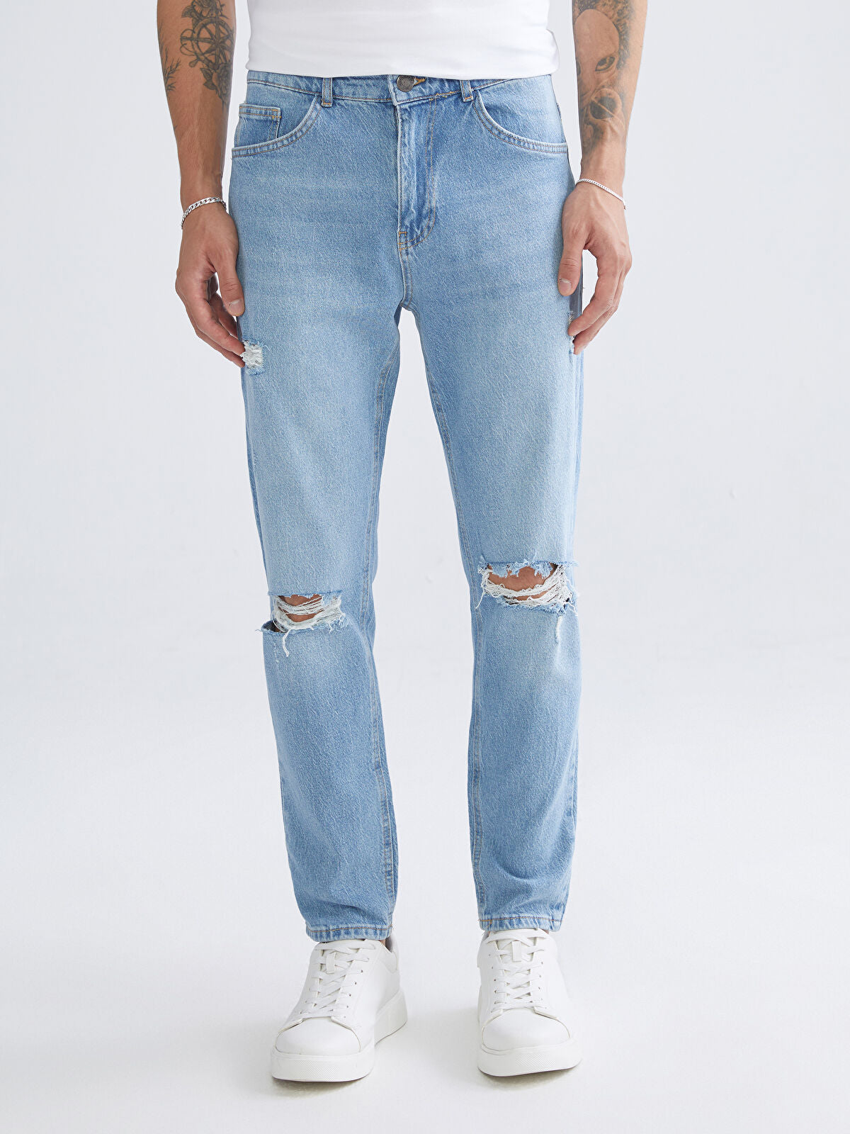 730 Mandarin Collar Men's Jeans Pants