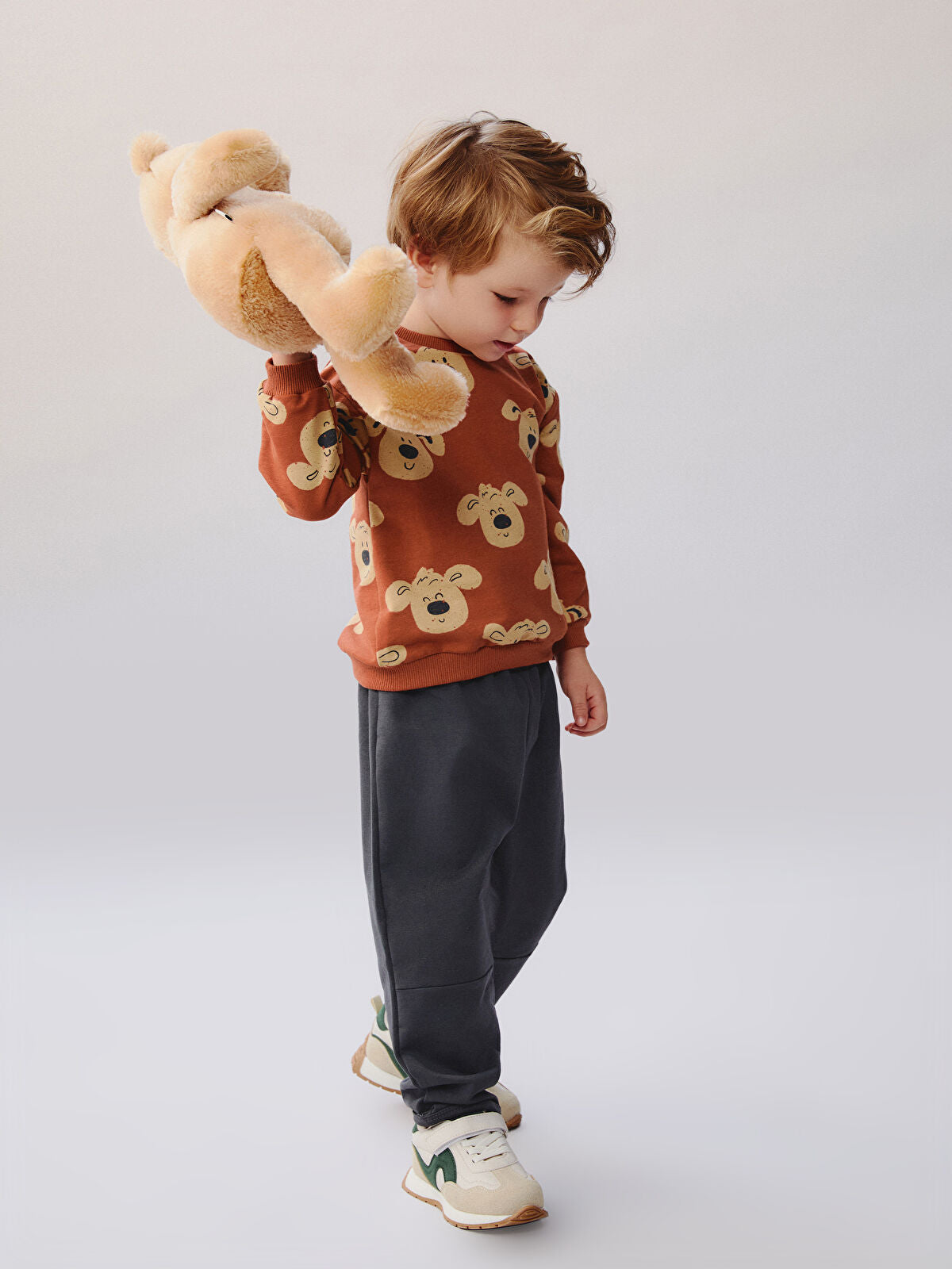 Boys' Baby Ankle Boots with Grip Design Sport Shoes
