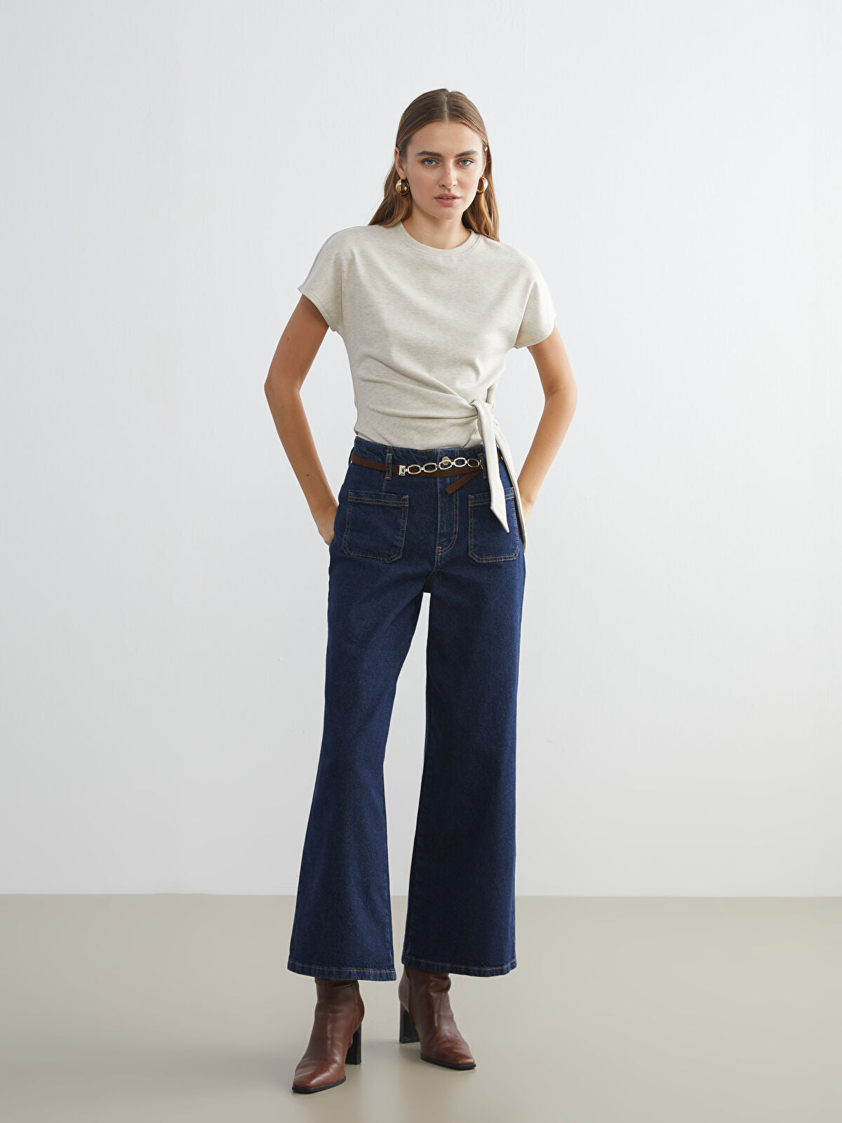 Wideleg Female Jean Pants
