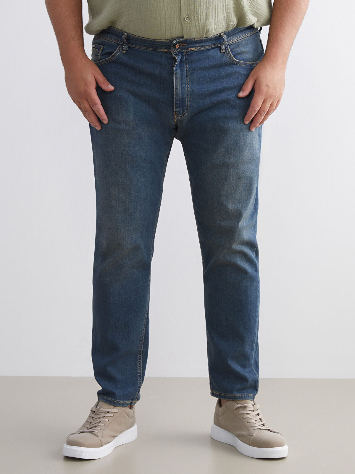 LCW Jeans Indigo 730 Apple Shape Large Size Men's Jean Trousers