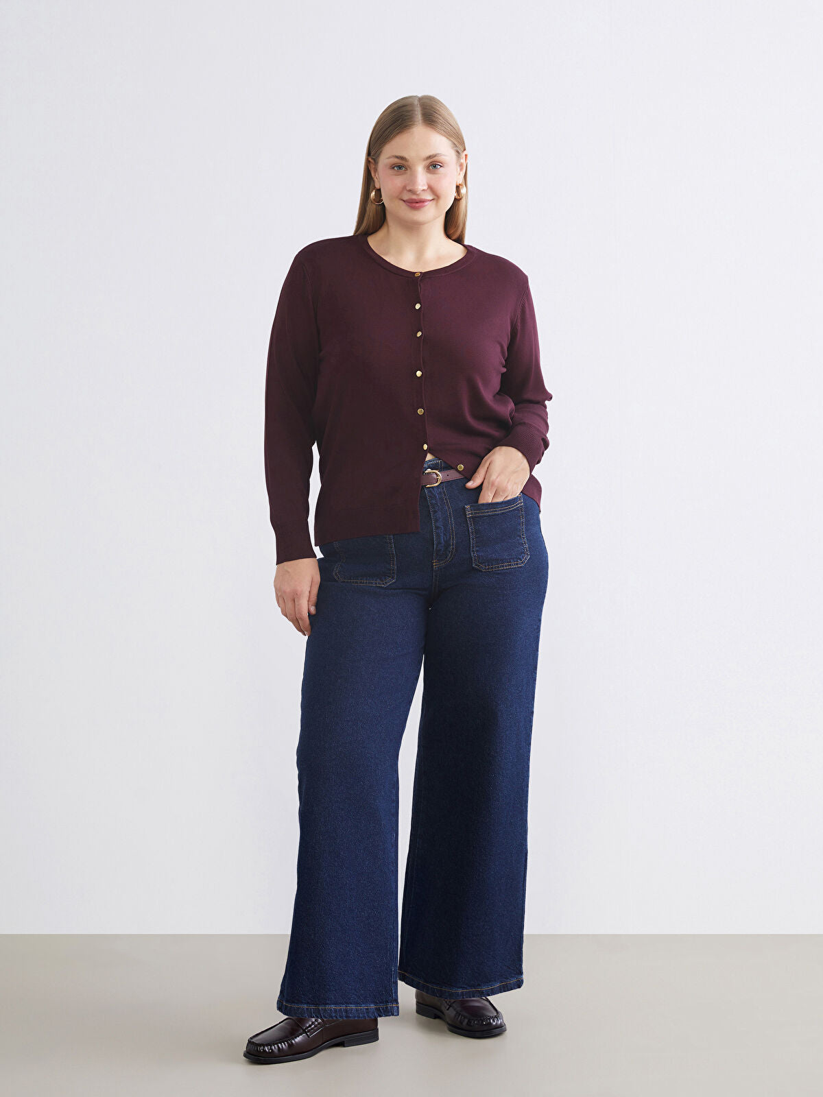 Plus Size Women's Wide-leg Jeans Pants