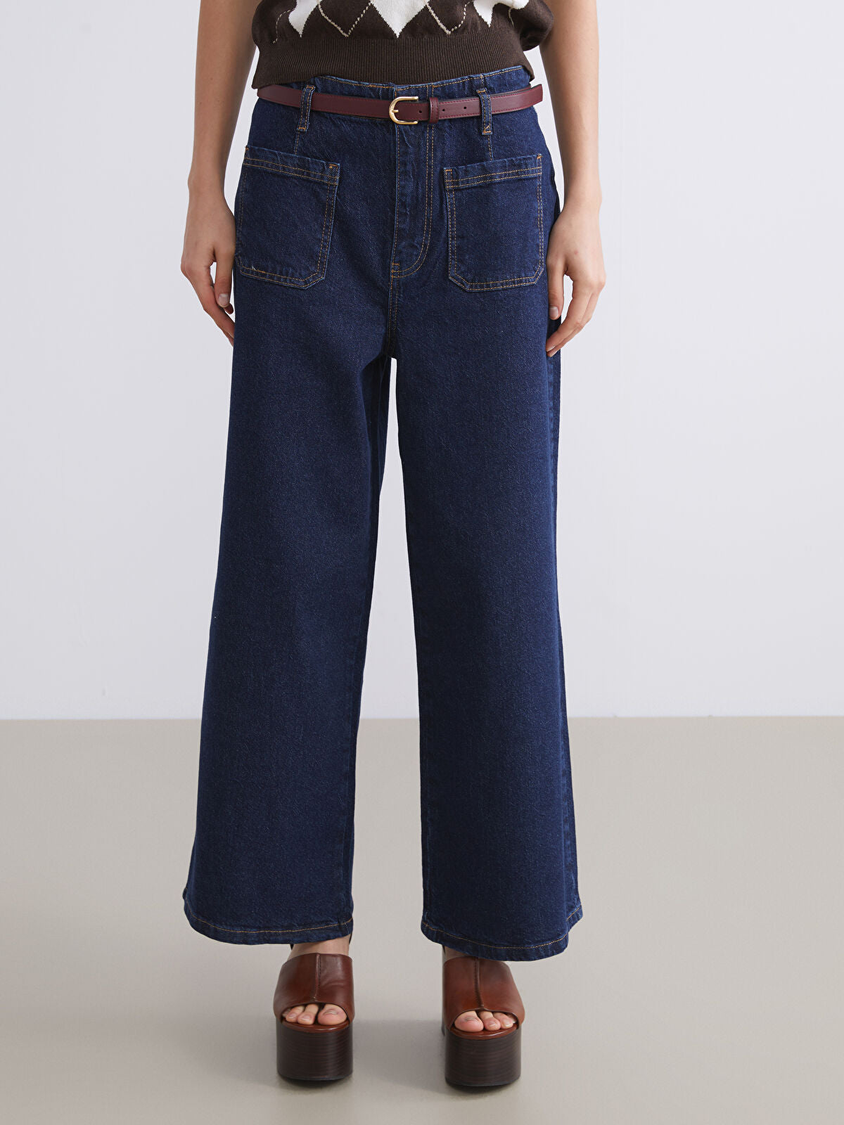 Plus Size Wide Leg Women's Jeans Pants