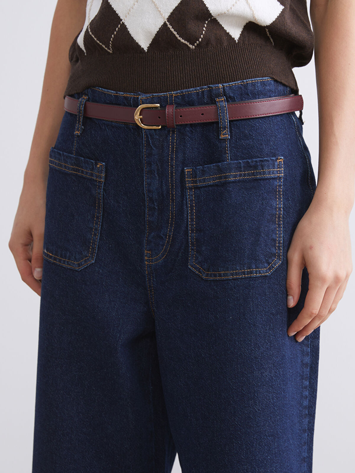Plus Size Wide Leg Women's Jeans Pants