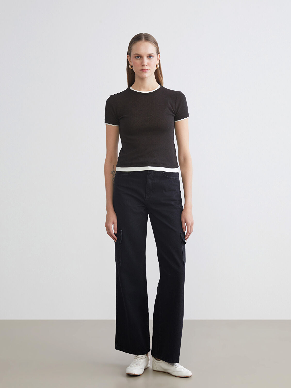Wide Leg Women's Cargo Jeans Pants