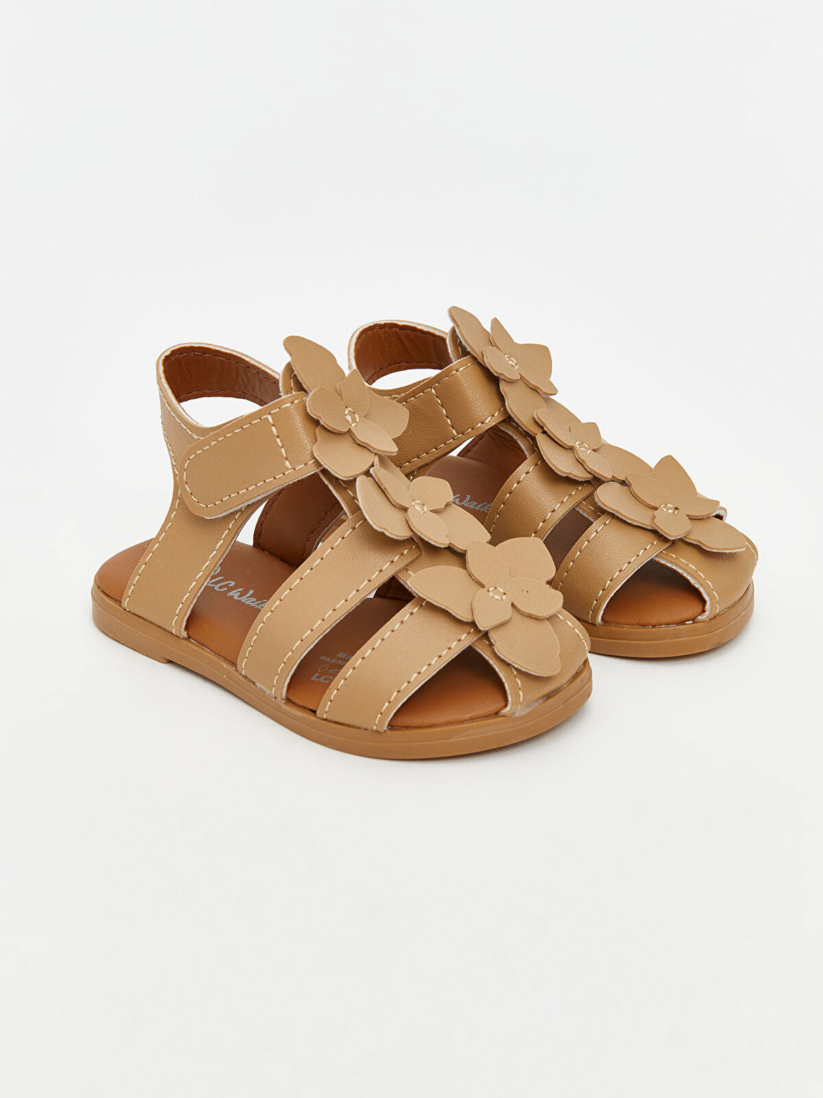 Leather-Look Girls Baby Sandals